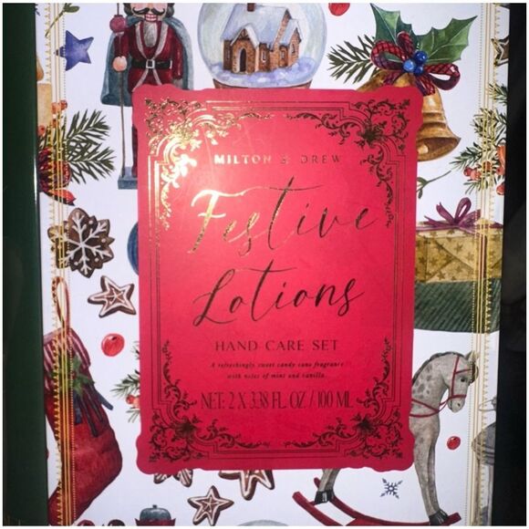 Milton & Drew Festive Berry & Festive Apple Hand Cream Set 100ml NWOT - Picture 3 of 10